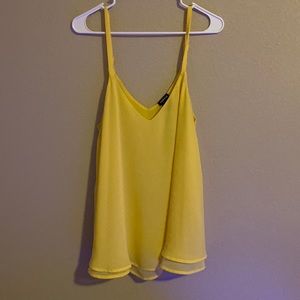 Torrid layered Yellow sheer cami